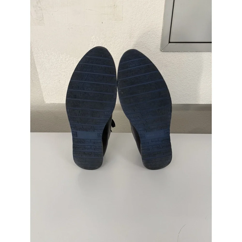 Mezlan Mens 12 M Navy Leather Low Top Sneakers Casual Dress Shoes Made In Spain